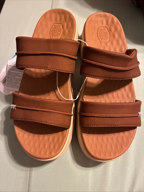 Hey Dude Shoes - Hey dude ladies Austin slide classic cognac size 10